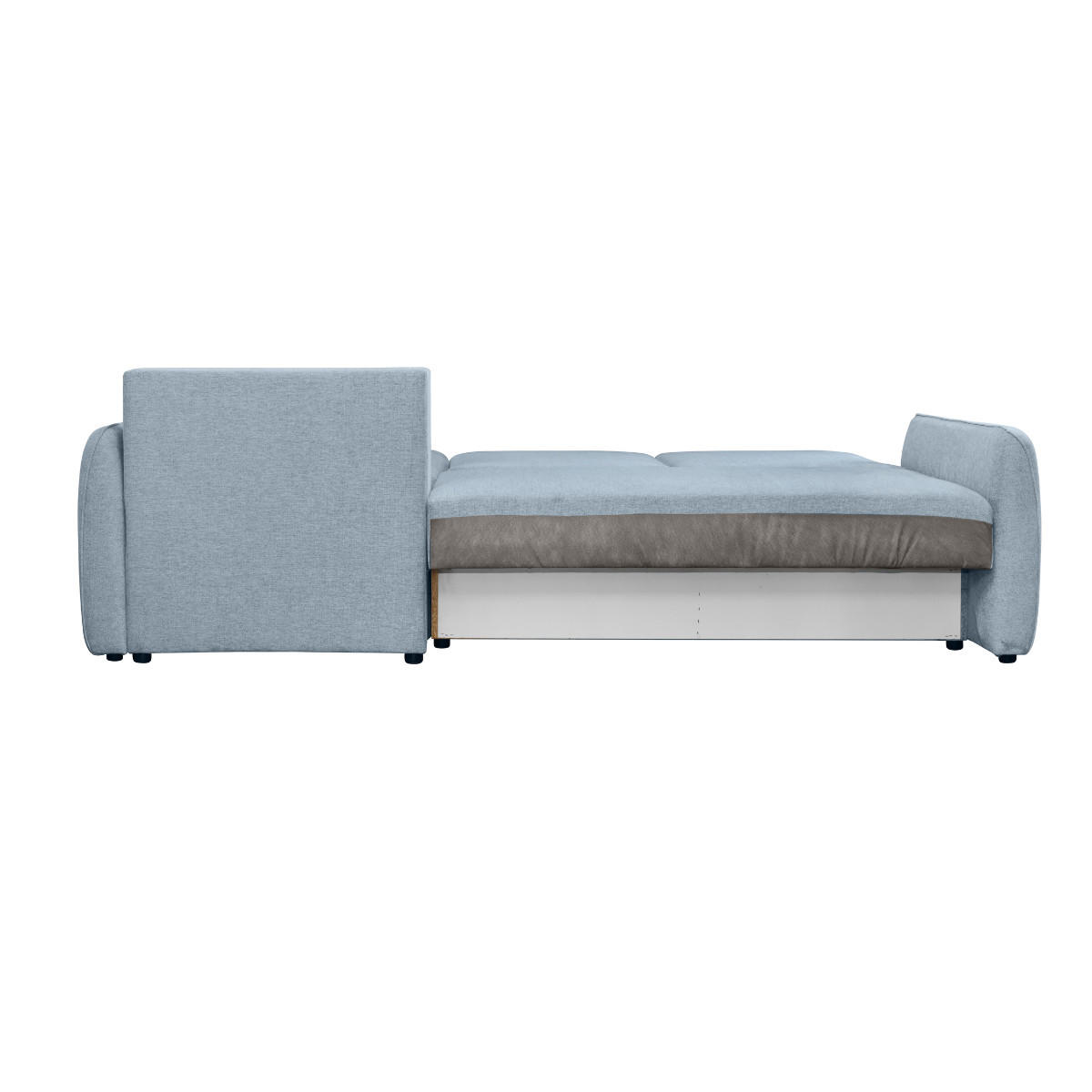 ECKSOFA 3-sitzer mit schlaffunktion - naomi 260/175/90 cm - Blau, Textil (175/90/260cm) - Calicosy