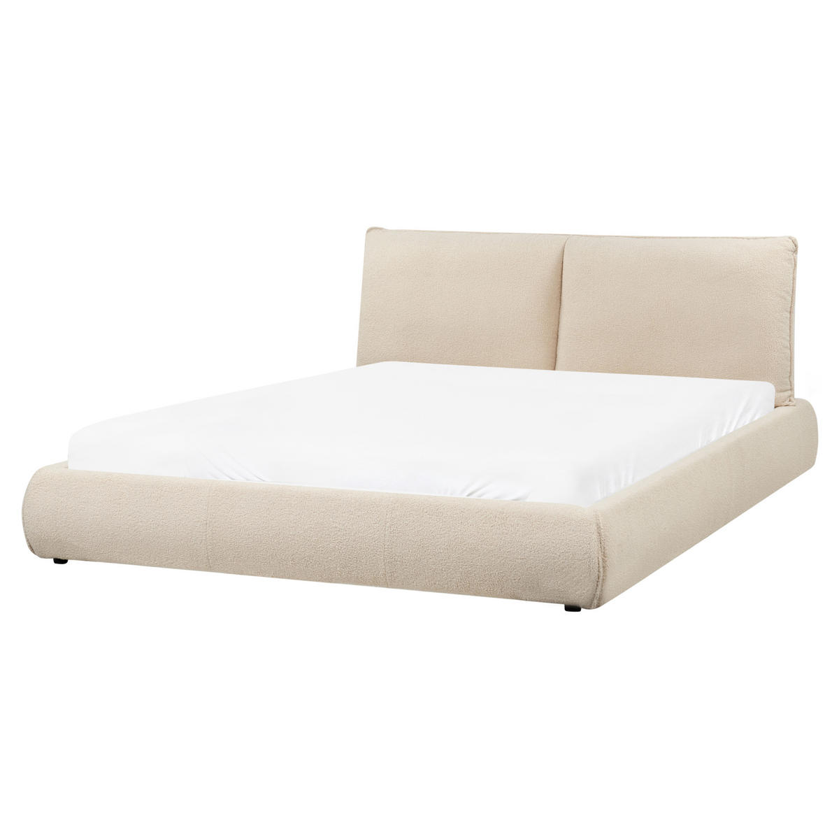 POLSTERBETT mit Lattenrost 160x200 cm Beige Vinay - Beige, Textil (160/200cm) - Beliani