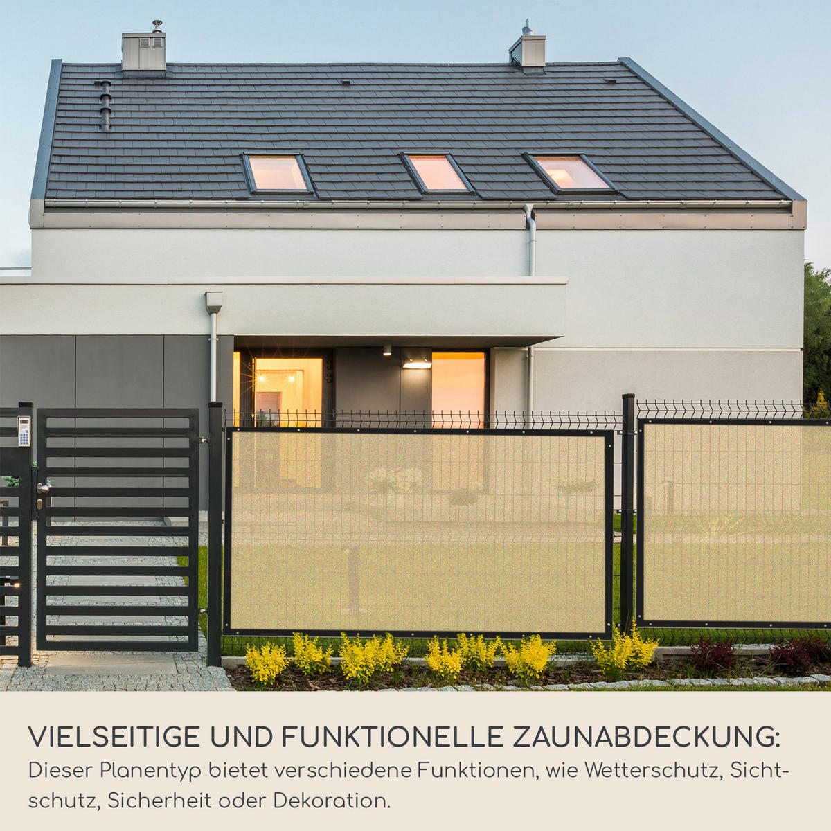 WINDSCHUTZ Beige 10000/1/200 cm - Beige, Kunststoff (1000/200cm) - Mobili Rebecca