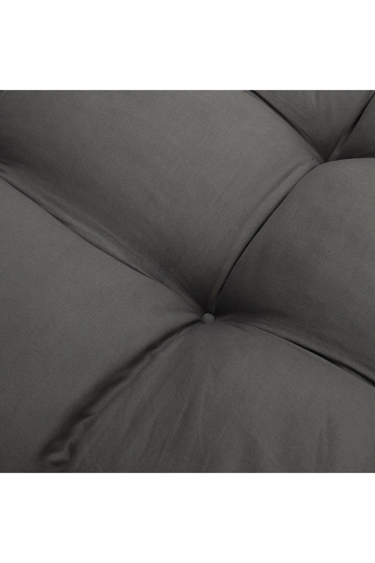 BANKKISSEN aus Polyester Dunkelgraues rechteckiges gestepptes Vielseitig einsetzbar 120 cm B x 80 cm - Dunkelgrau, Textil (80/120cm) - Livingandhome