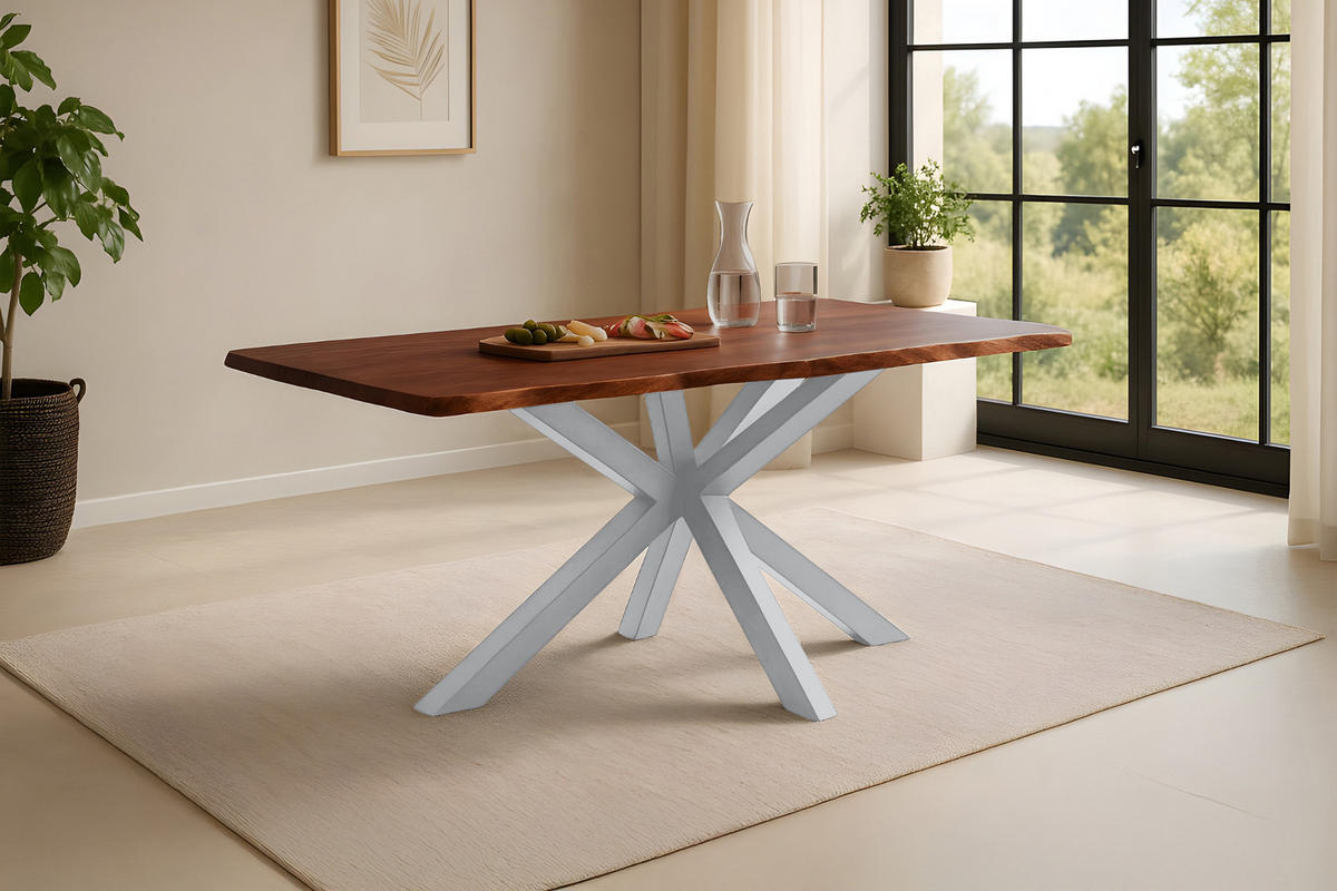 ESSTISCH ROXANA - Beige/Naturfarben, Holz (90/180/77cm) - SAM