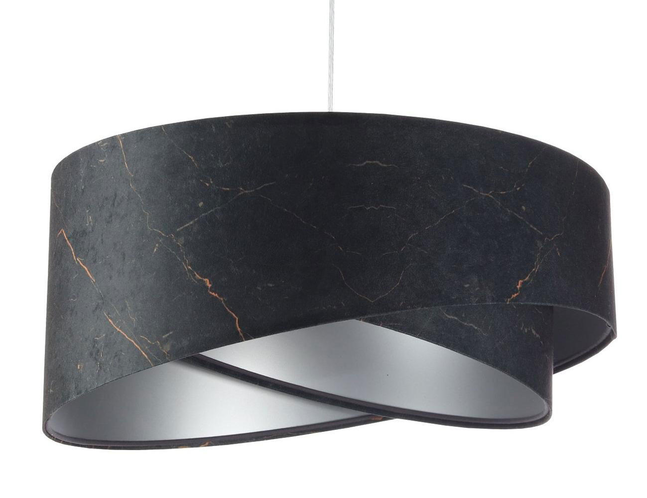 HÄNGELEUCHTE Schwarz 50/23 cm - Silberfarben, Kunststoff (50/1/23cm) - ONZENO