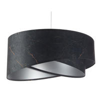 HÄNGELEUCHTE Schwarz 50/23 cm - Silberfarben, Kunststoff (50/1/23cm) - ONZENO