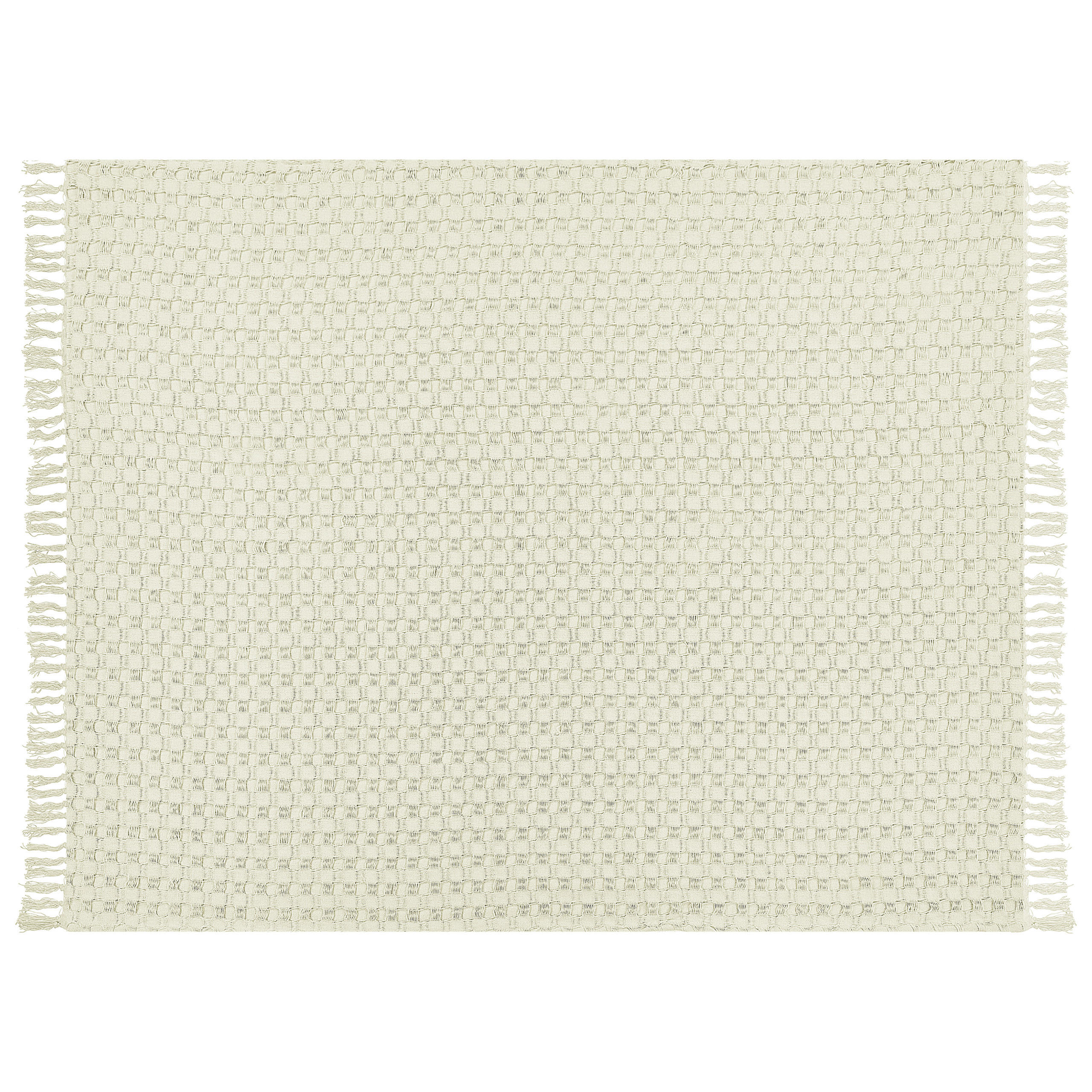 TAGESDECKE Weiß 150 x 200 cm Bere - Weiß, Textil (150/200cm) - Beliani