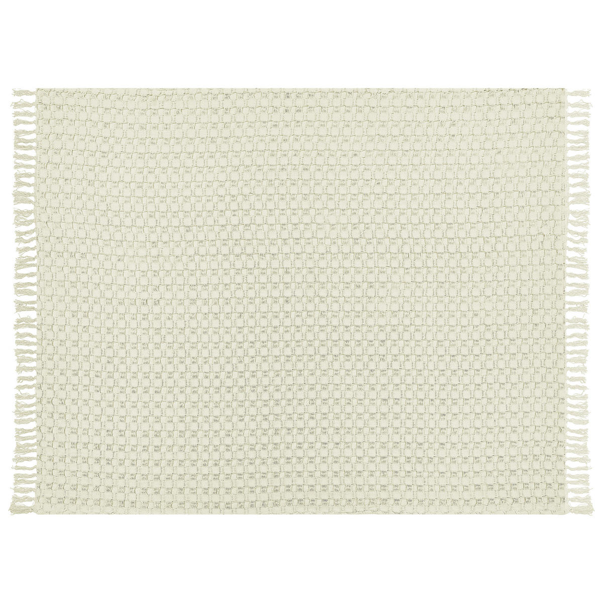 TAGESDECKE Weiß 150 x 200 cm Bere - Weiß, Textil (150/200cm) - Beliani