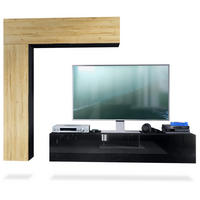 WOHNWAND Taurito Fronten in Eiche Natur - Eichefarben, Holzwerkstoff (320/182/39cm) - Vladon