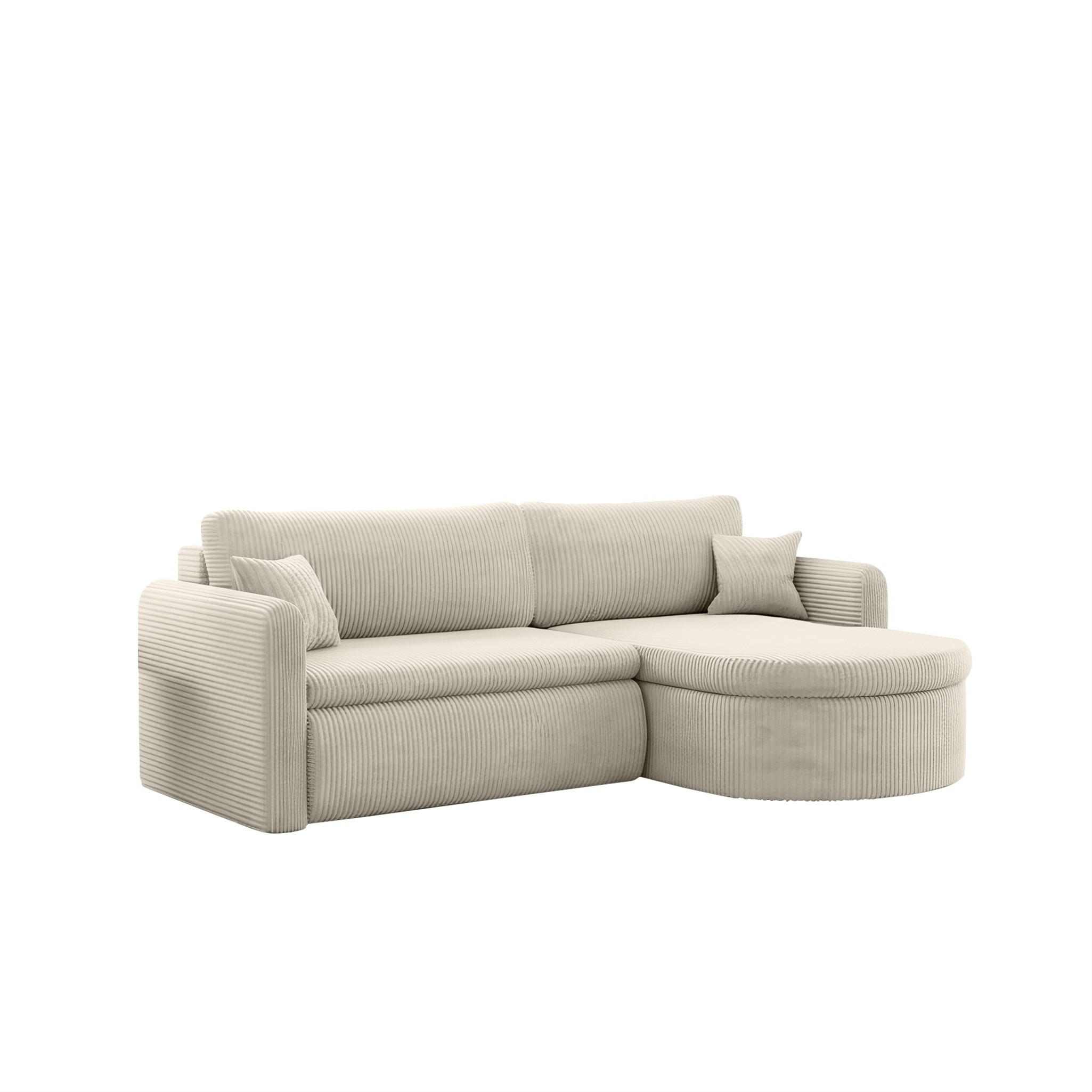 Fun Möbel Ecksofa Weiß 250x160 cm