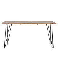 ESSTISCH mit Herringbone aus Mangoholz 200cm, natürlich - Braun, Holz (200/90/77cm) - Giga Meubel