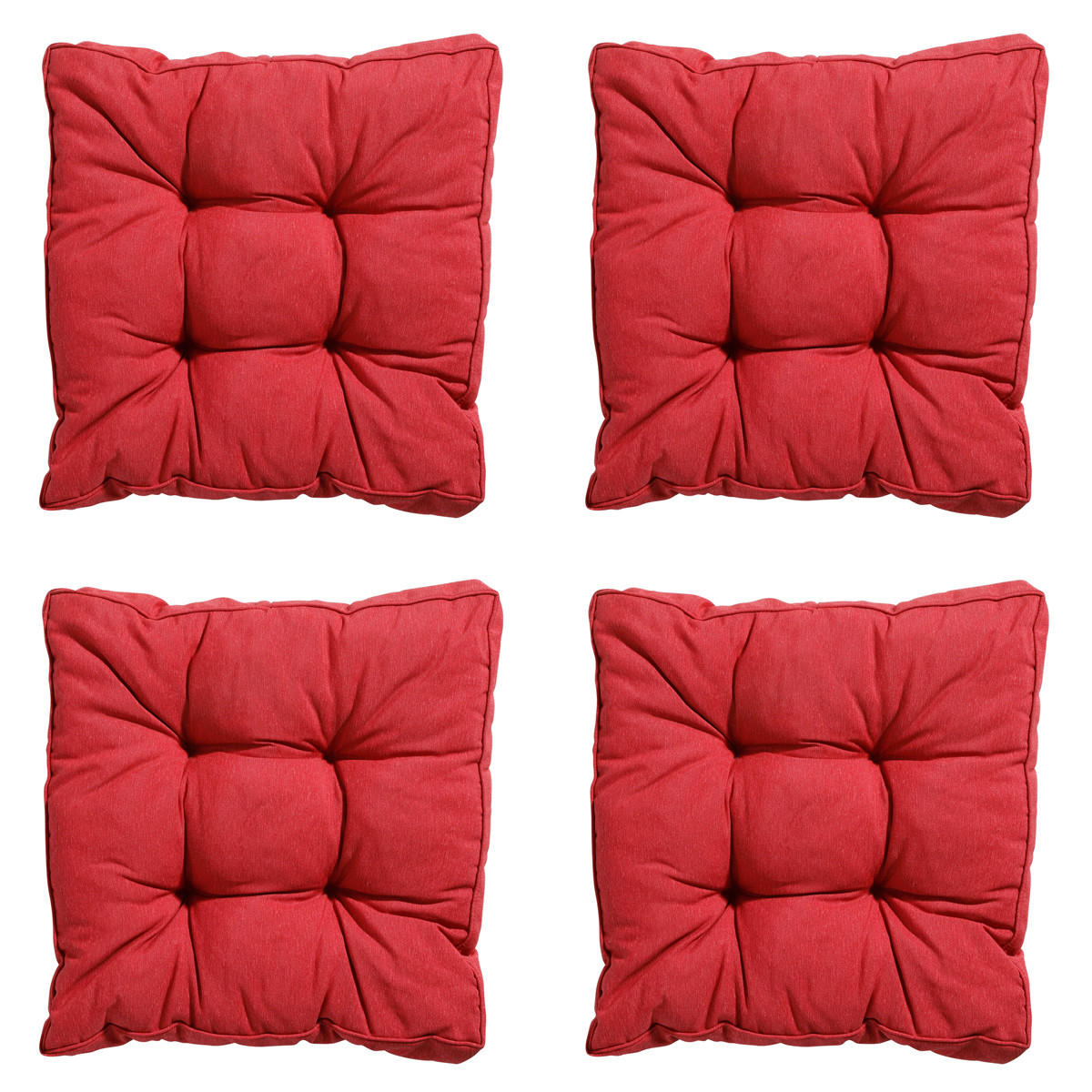 SITZKISSEN Panama 47/47 cm 4er-Set - Rot, Textil (47/8/47cm) - Madison