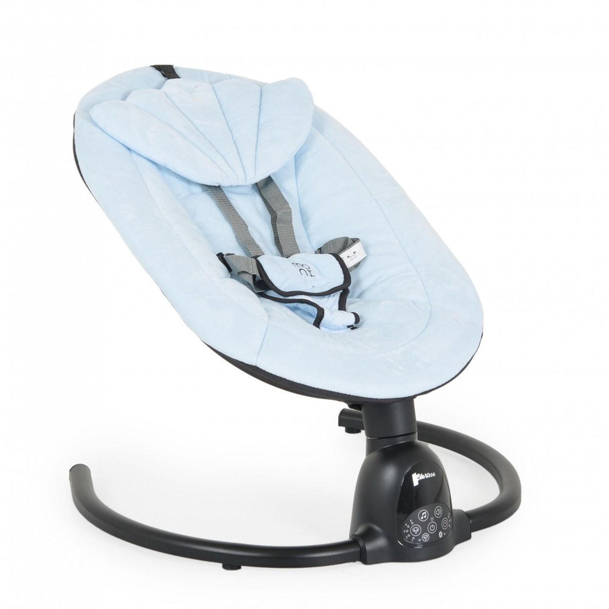 BABYWIPPE Clarissa hellblau 5 Schaukelgeschwindigkeiten, Bluetooth, Fernbedienung, Timer - Blau, Metall - Moni