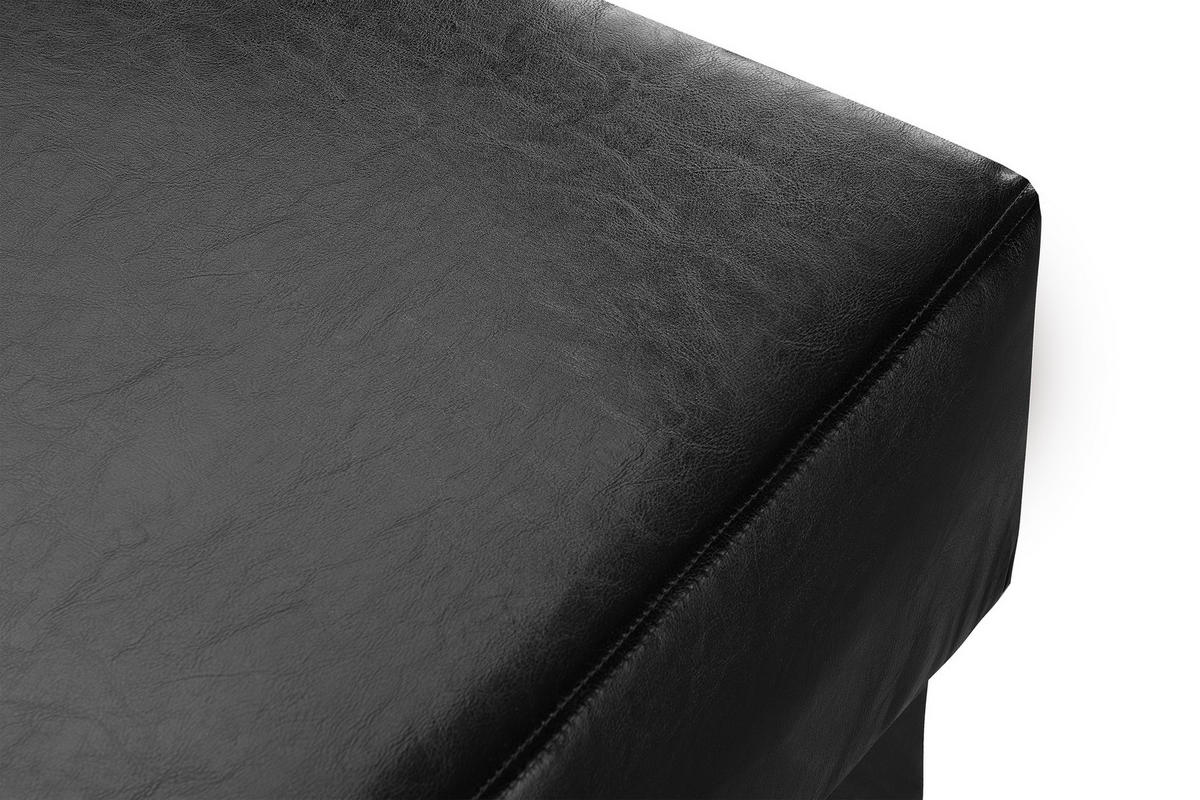 SITZHOCKER ESPECTO auf hohen Holzbeinen, schwarz - Schwarz, Textil (58/47/56cm) - KONSIMO®
