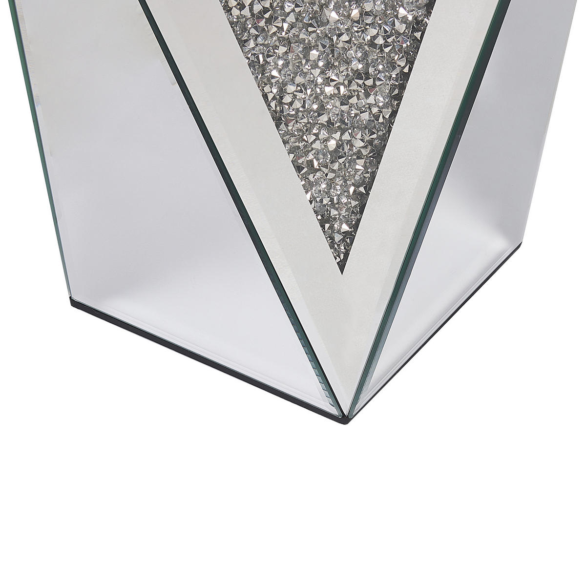 BEISTELLTISCH Silber verspiegelt Luxey - Silberfarben, Glas (30/30/51cm) - Beliani