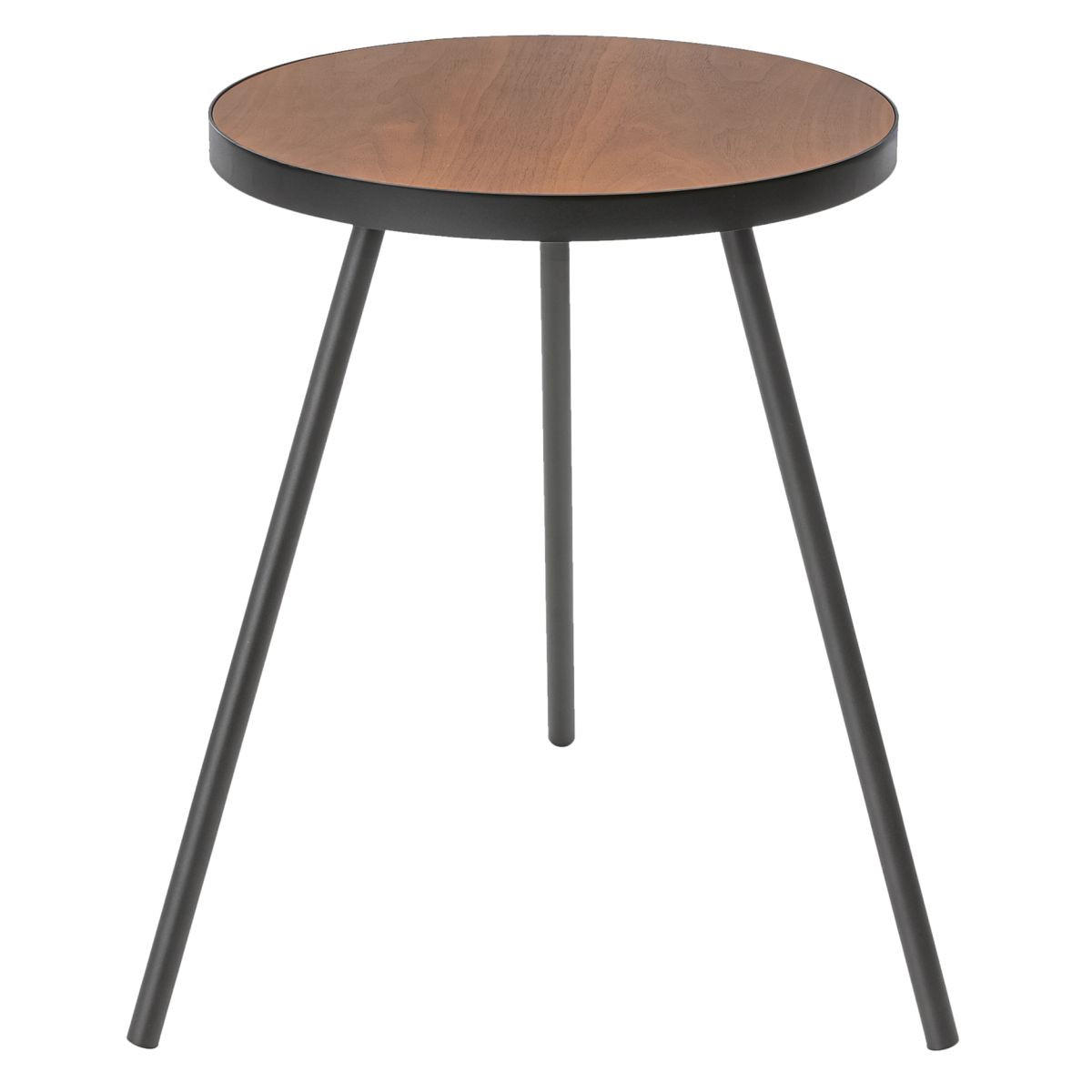 BEISTELLTISCH Tower schwarz 49/50/49 cm rund - Schwarz, Metall (49/49/50cm) - Yamazaki