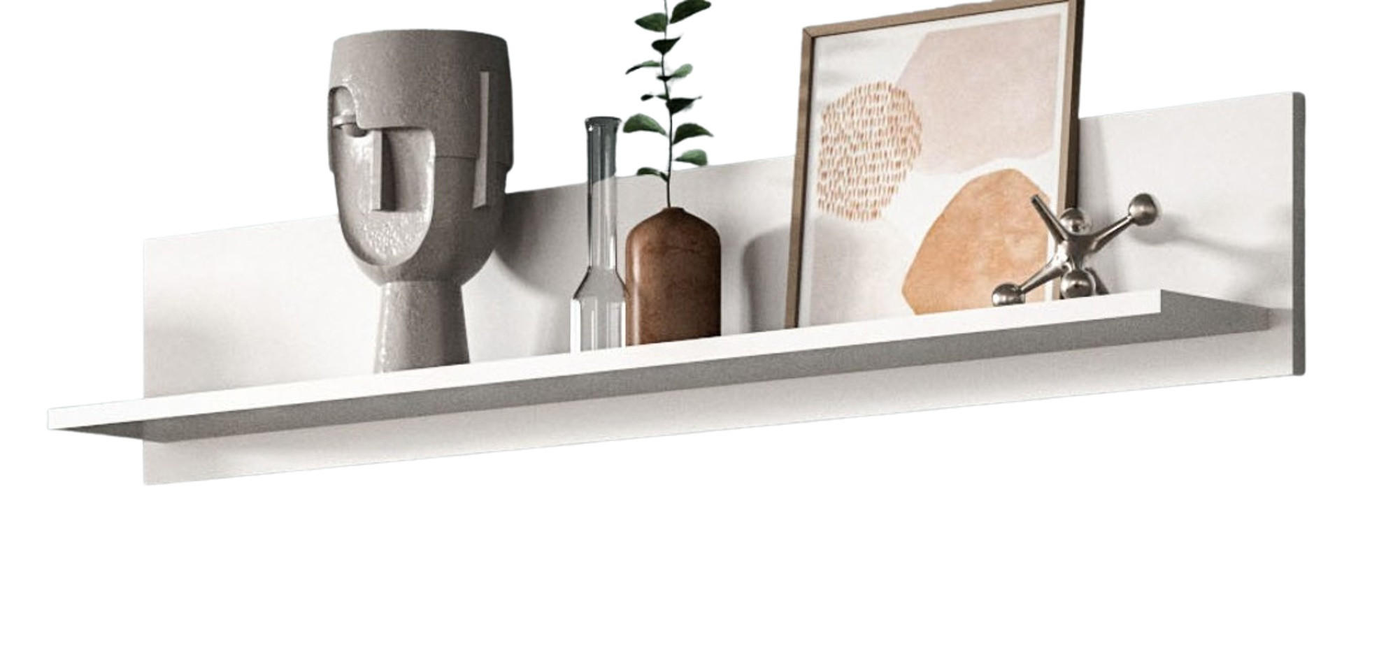 WANDBOARD weiß, Wandregal 110 cm - Weiß, Holzwerkstoff (110/20/15cm) - Inn.Furn