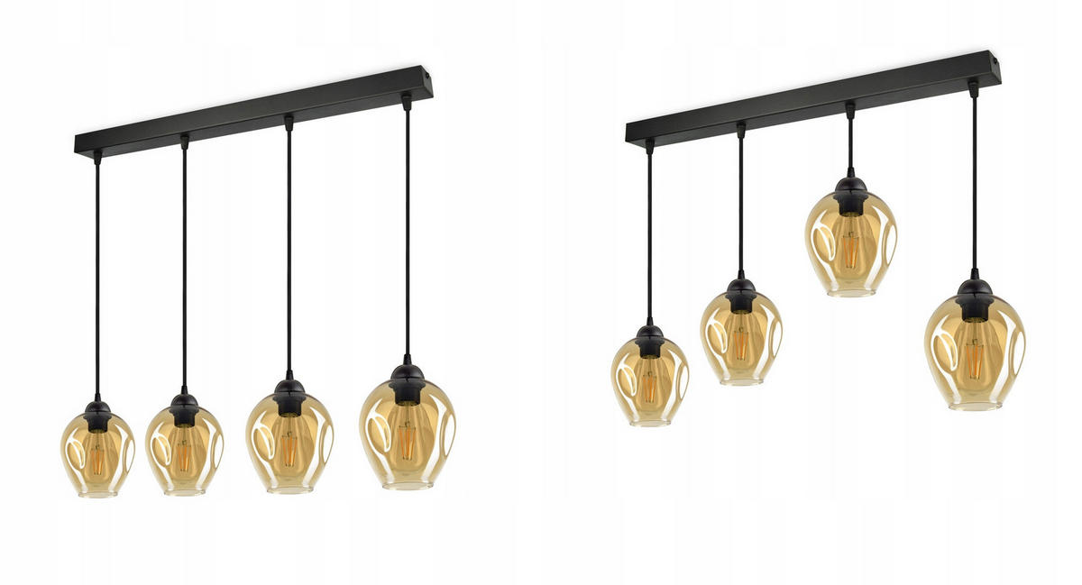 PENDELLEUCHTE Hegel - Transparent/Schwarz, Glas/Metall (15/65/80cm) - kiki design