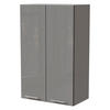 KÜCHENHÄNGESCHRANK Essen W4/60 Grau Hochglanz / Grau Matt 60 / 32,5 / 96cm - Grau, Holz/Holzwerkstoff (60/96/32.5cm) - Feldmann-Wohnen