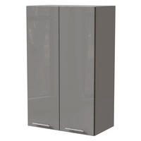 KÜCHENHÄNGESCHRANK Essen W4/60 Grau Hochglanz / Grau Matt 60 / 32,5 / 96cm - Grau, Holz/Holzwerkstoff (60/96/32.5cm) - Feldmann-Wohnen