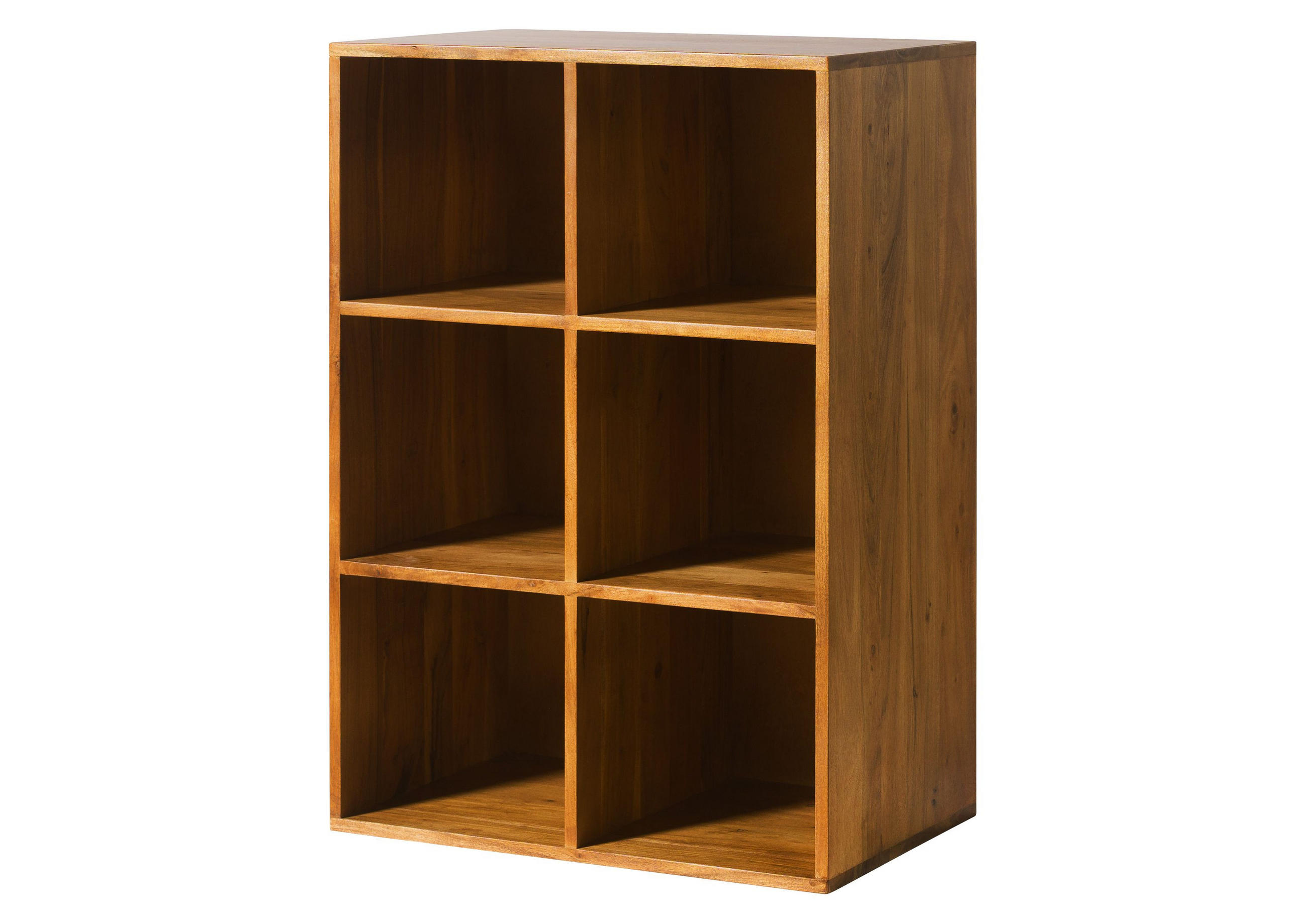 WÜRFELREGAL Akazie 60x40x86 natur lackiert MONTREAL #136 - Braun, Holz (60/86/40cm) - Massivmoebel24