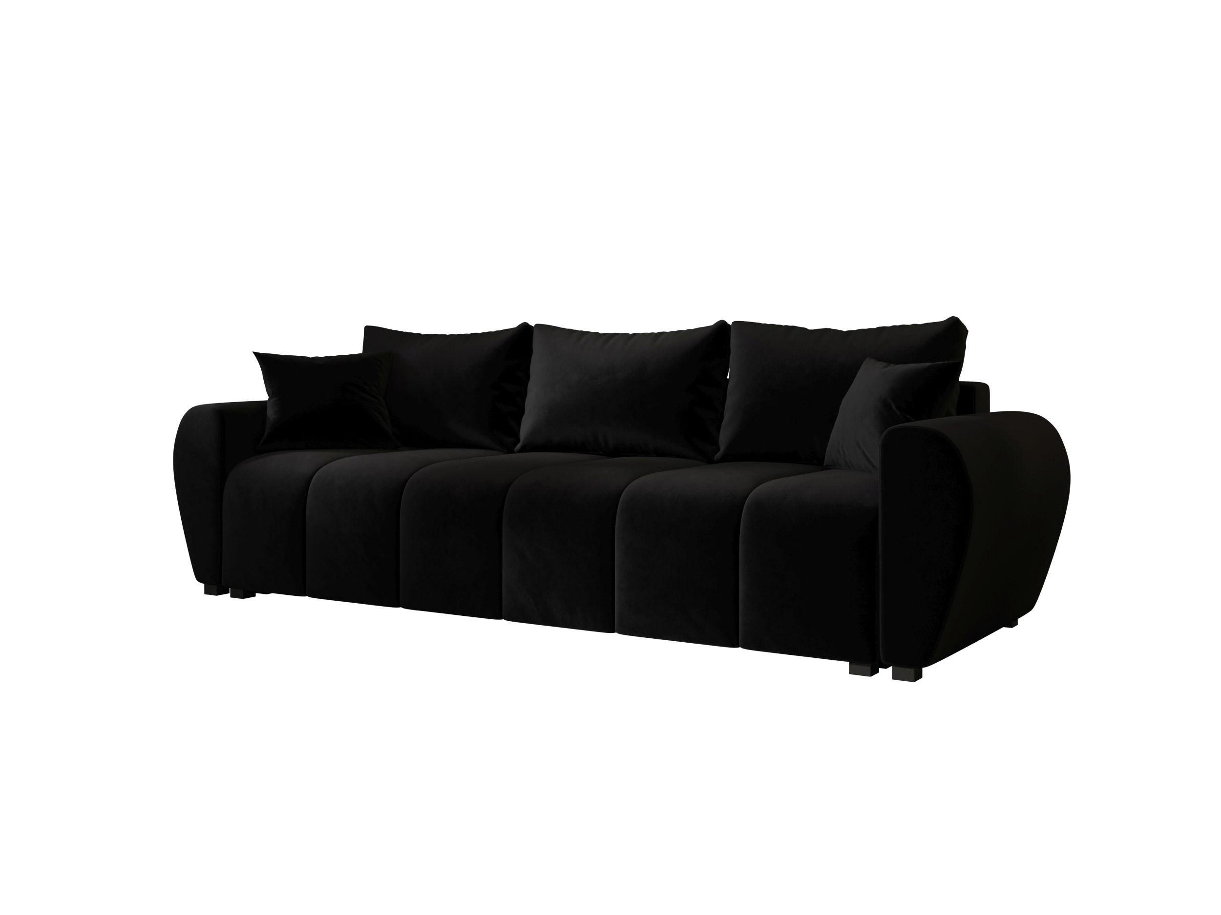 SOFA MOLISA mit Schlaffunktion ITAKA 15 mit Stauraum - Schwarz, Textil (86/82/246cm) - Bedante