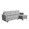 ECKSOFA KAIRO mit Schlaffunktion und Zwei Bettkasten (Grau) - Grau, Textil (230/150cm) - VENASI MÖBEL