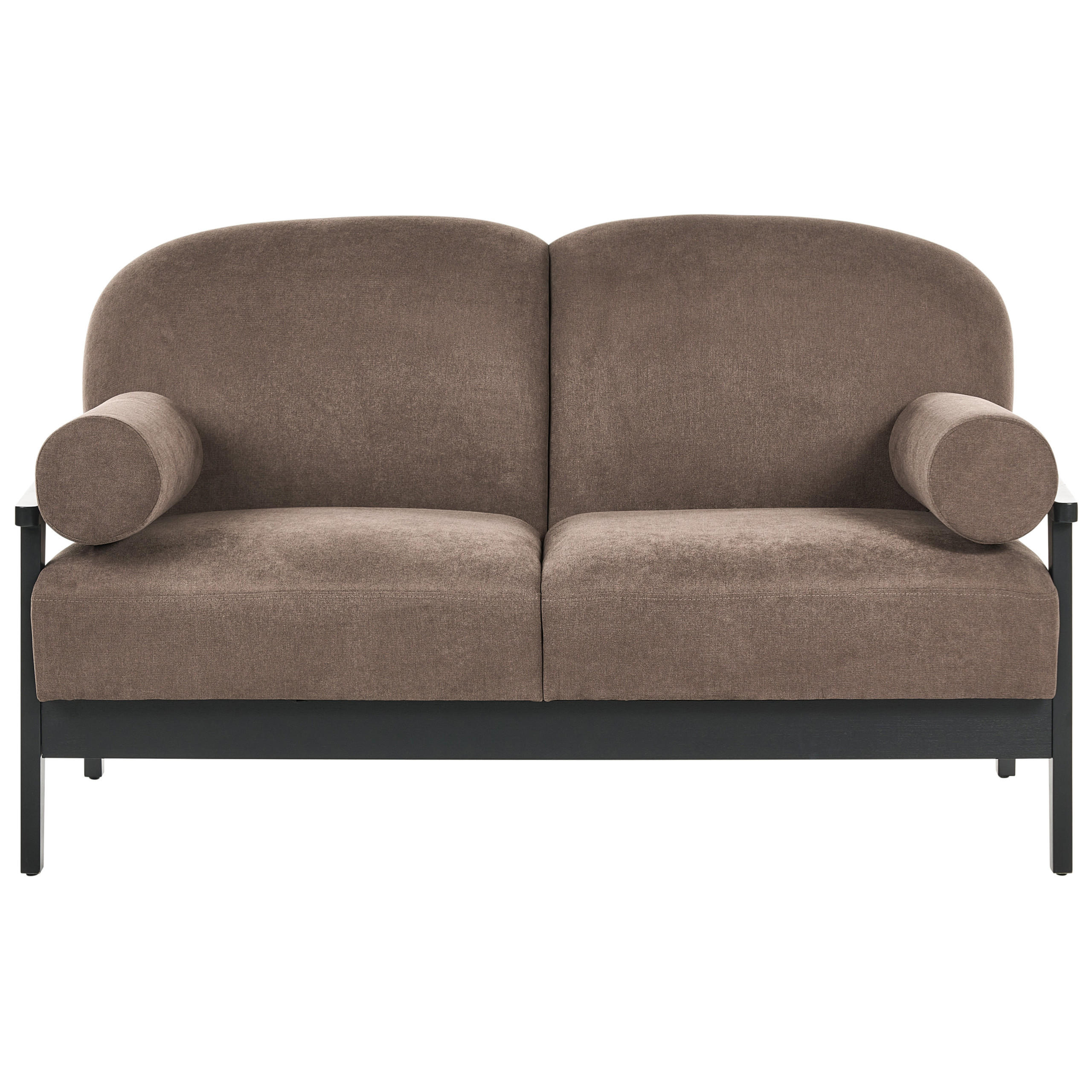 Beliani 2-Sitzer-Sofa Braun, Schwarz 153x88x84 cm