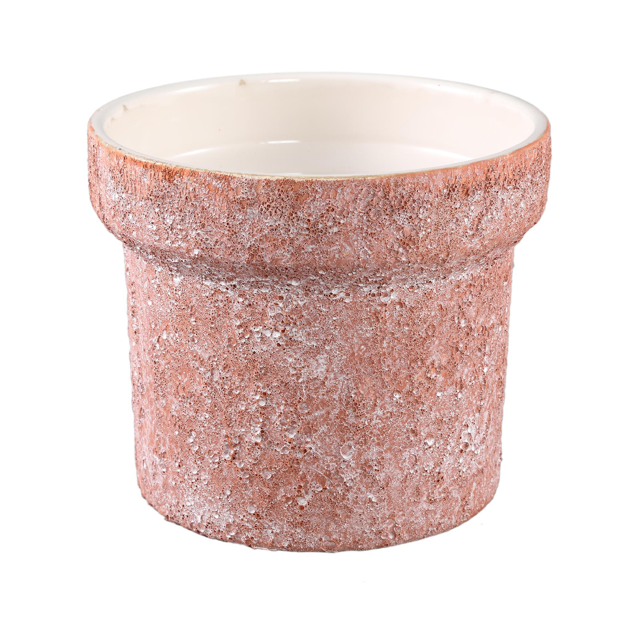 TOPF Christe Braun 19/19/16cm - Braun, Keramik (16cm) - PTMD Collection