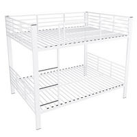 ETAGENBETT 140/200 cm DE-33078 mit Rausfallschutz und Leiter Weiß - Weiß, Metall (140/200cm) - ComfortXL