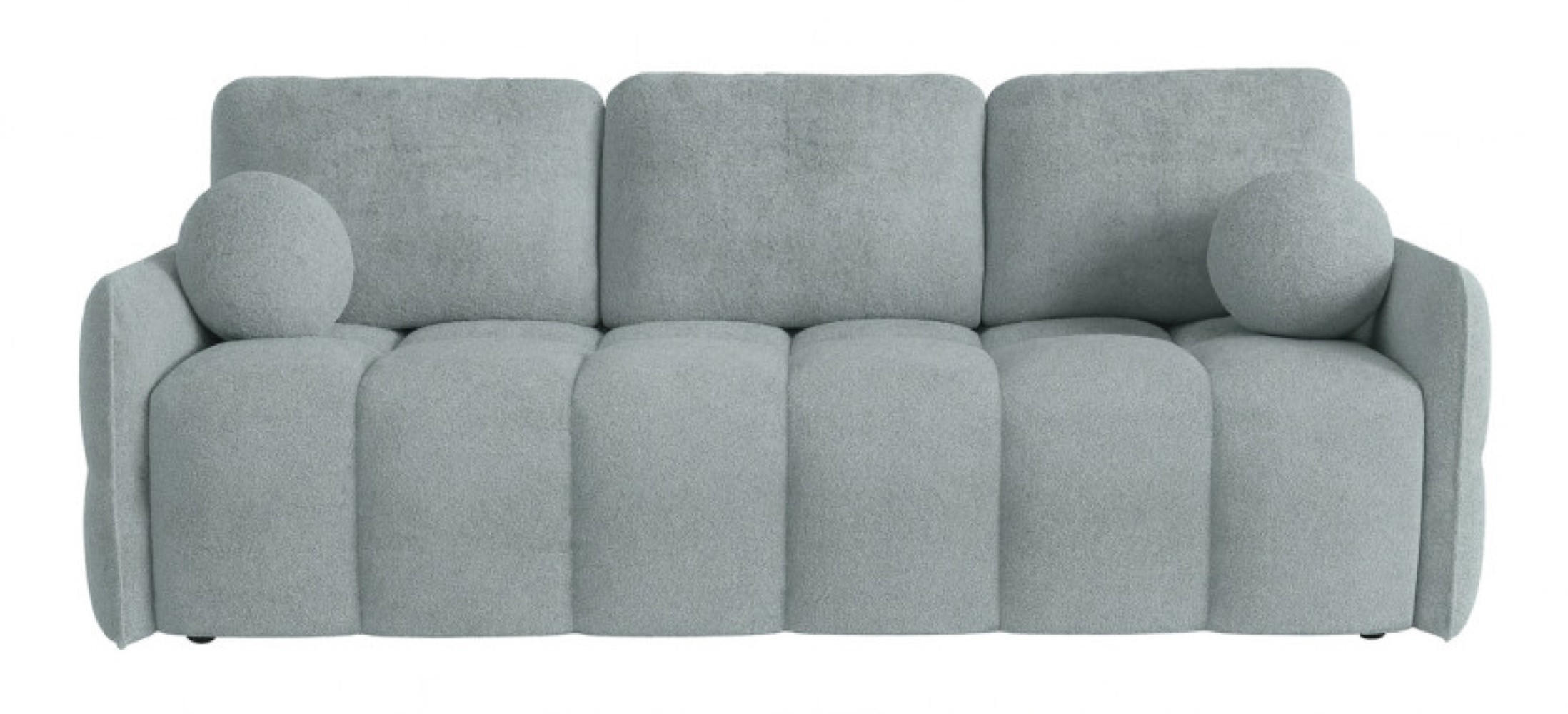 SOFA Dunkelgrau EMILI Mit Schlaffunktion Abriamo Stoff - Grau, Textil (212/95/90cm) - Sepro Meble
