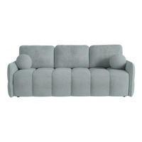 SOFA Dunkelgrau EMILI Mit Schlaffunktion Abriamo Stoff - Grau, Textil (212/95/90cm) - Sepro Meble