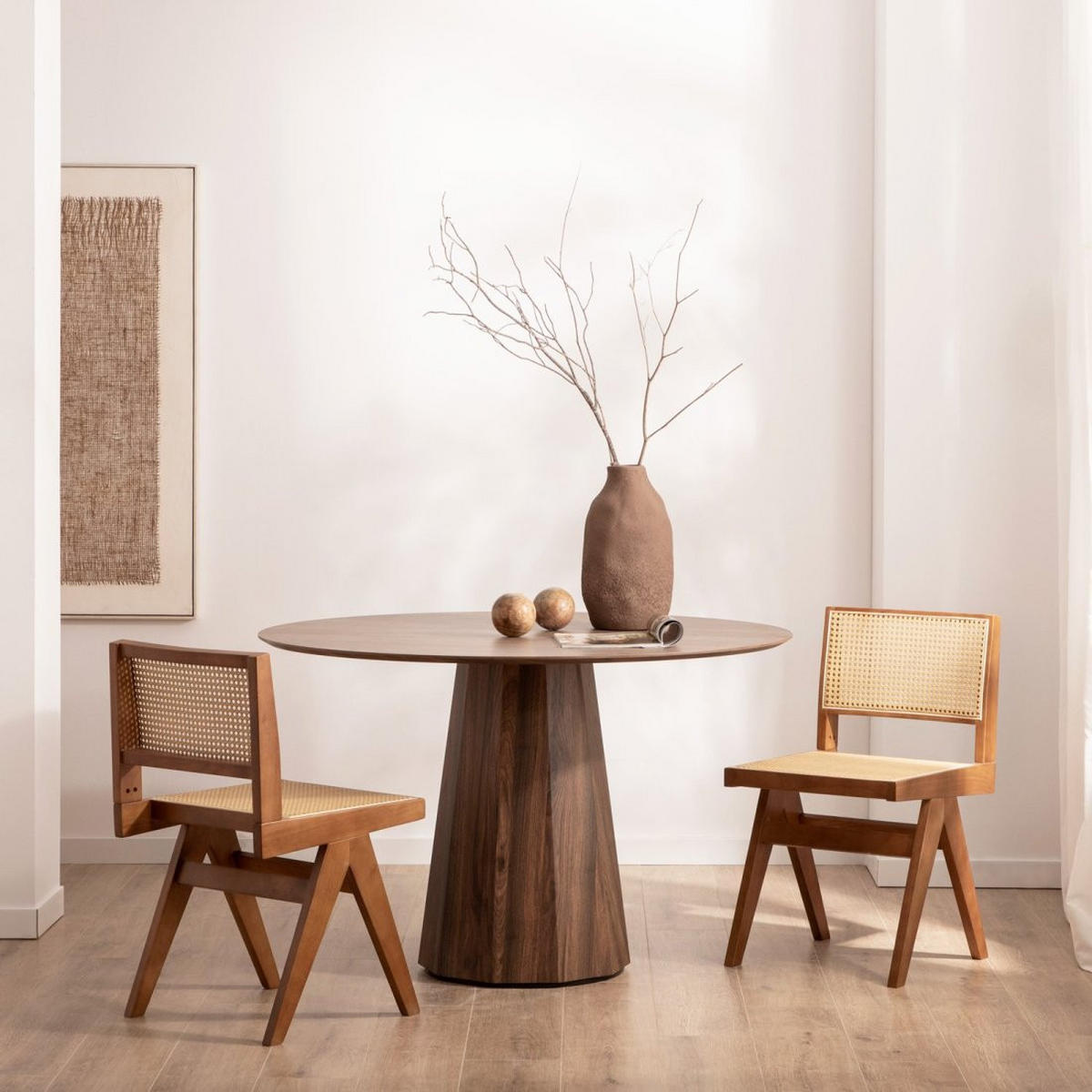 ESSZIMMERSTUHL Nelha Walnuss 44 cm x 80 cm - Walnussfarben, Holz (44/80/50cm)