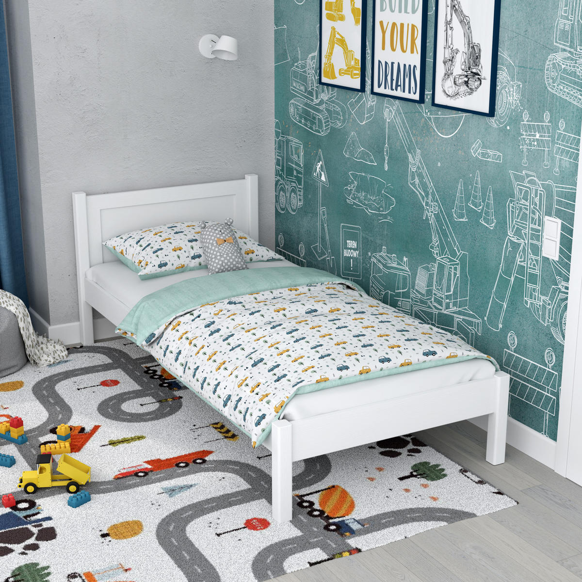 BETT N02 Weiß 80/190 - Weiß, Naturmaterialien/Holz (80/190cm) - N-Wood