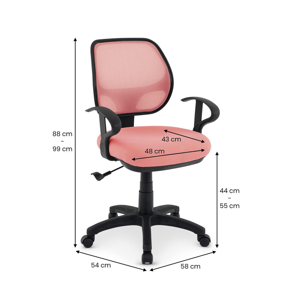KINDERDREHSTUHL COOL-1 altrosa - Altrosa, Textil (58/97/58cm) - IDIMEX