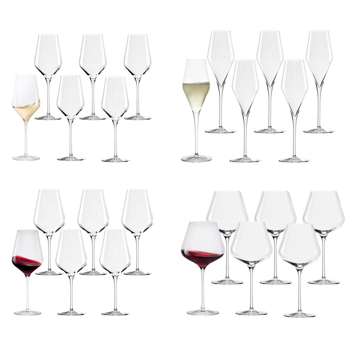 WEIN- UND SEKTGLÄSER Quatrophil transparent 24er Set - Transparent, Glas - Stölzle Lausitz