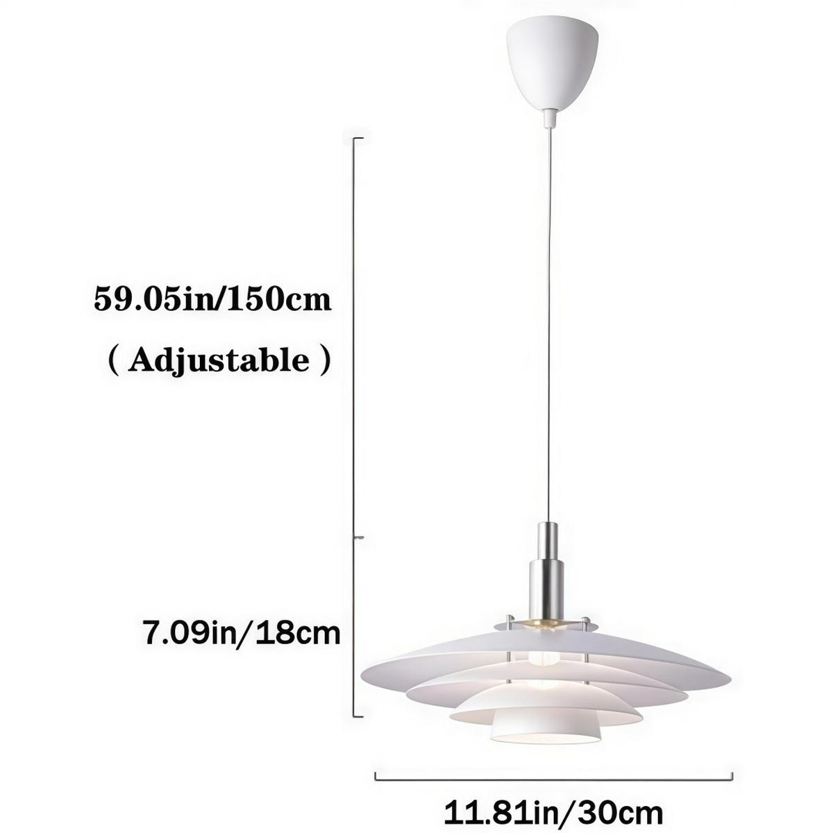 PENDELLEUCHTE Minimal Schmiedeeisen Weiß - Weiß, Metall (18/30/30cm) - Weltevree