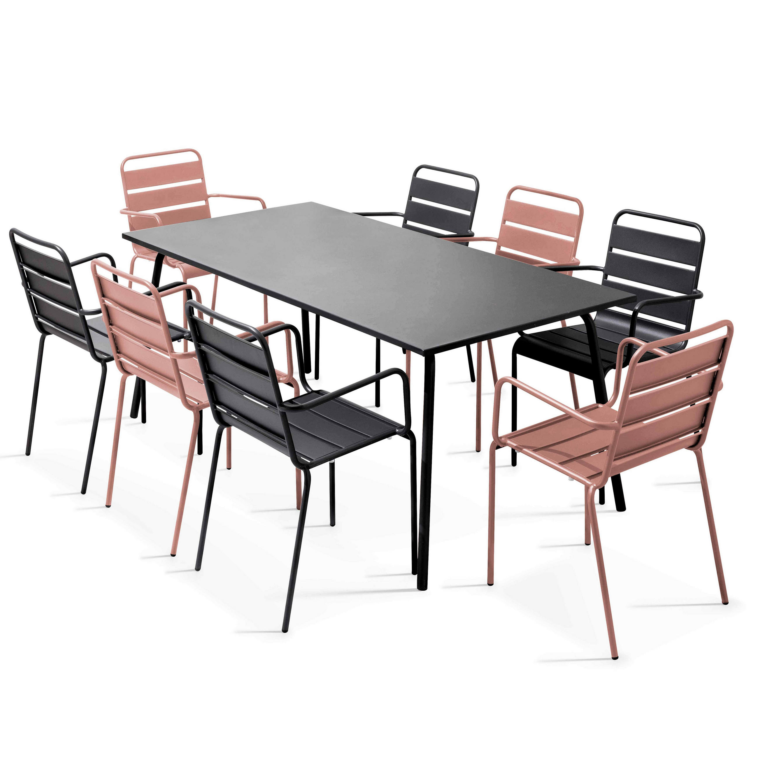 GARTENSET 9-tlg., Rosa - Pink, Metall - Oviala