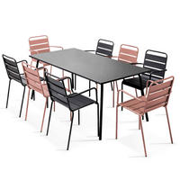 GARTENSET 9-tlg., Rosa - Pink, Metall - Oviala