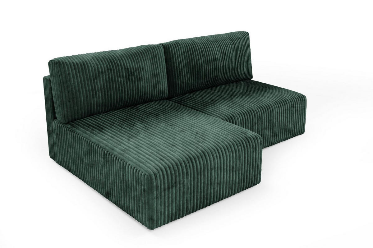ECKSOFA Natalia Xs - Grün, Holzwerkstoff/Textil (149/210cm) - Fun Möbel