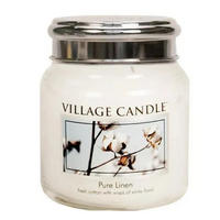 DUFTKERZE Pure Linen Weiß 389 g Glasv - Weiß, Glas/Paraffin (12cm) - Village Candle