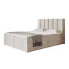 BOXBETT TOKIO mit 2 Bettkästen, 180x200, Farbe: Beige, Velourstoff, Doppelbett mit Bonell-Matratze - Beige, Holz/Kunststoff (180/200cm) - Alpi-Möbel