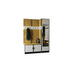 GARDEROBE ROJ 20 - 159,6x205x39cm Weiß + Stoff Gelb - Gelb/Weiß, Holzwerkstoff (159.6/205/39cm) - Kier Furniture