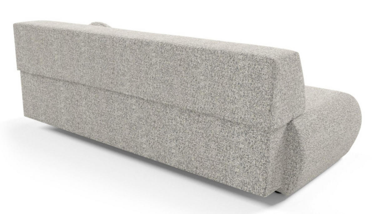 SOFA Szarobeige PENTI Mit Schlaffunktion Bezogene PUENTE - Grau, Textil (214/74/100cm) - Sepro Meble