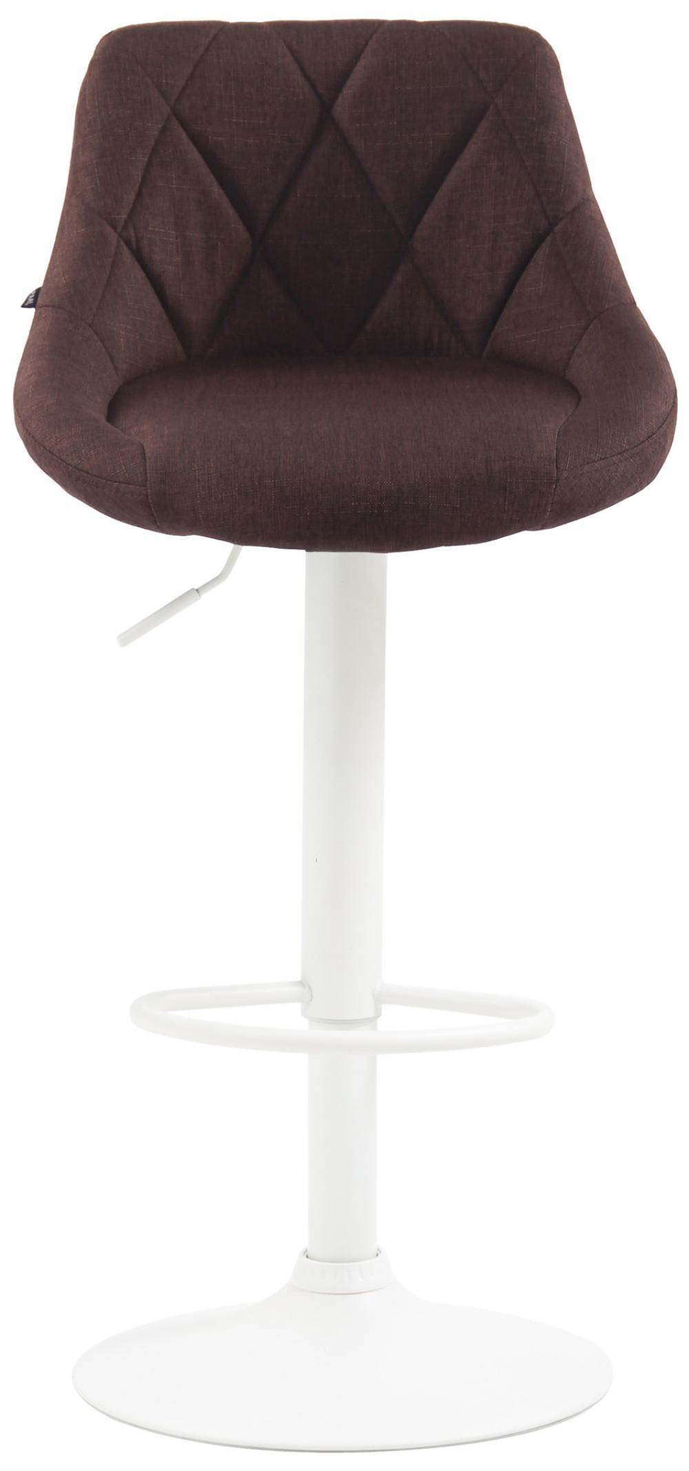 BARHOCKER Stoff braun - Weiß/Braun, Textil/Metall (46/83/49cm) - CLP