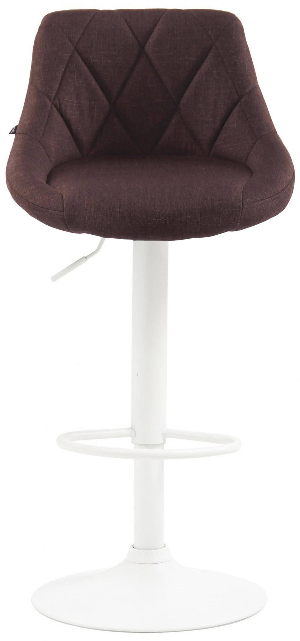 BARHOCKER Stoff braun - Weiß/Braun, Textil/Metall (46/83/49cm) - CLP