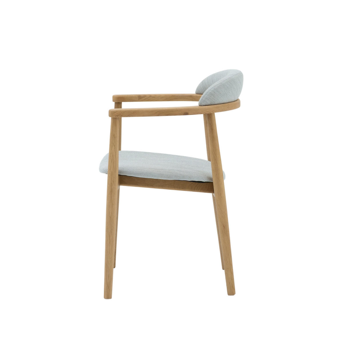 ESSZIMMERSTUHL Elv grauer Sitz - Grau, Holz (58/79/52cm) - WOODEK