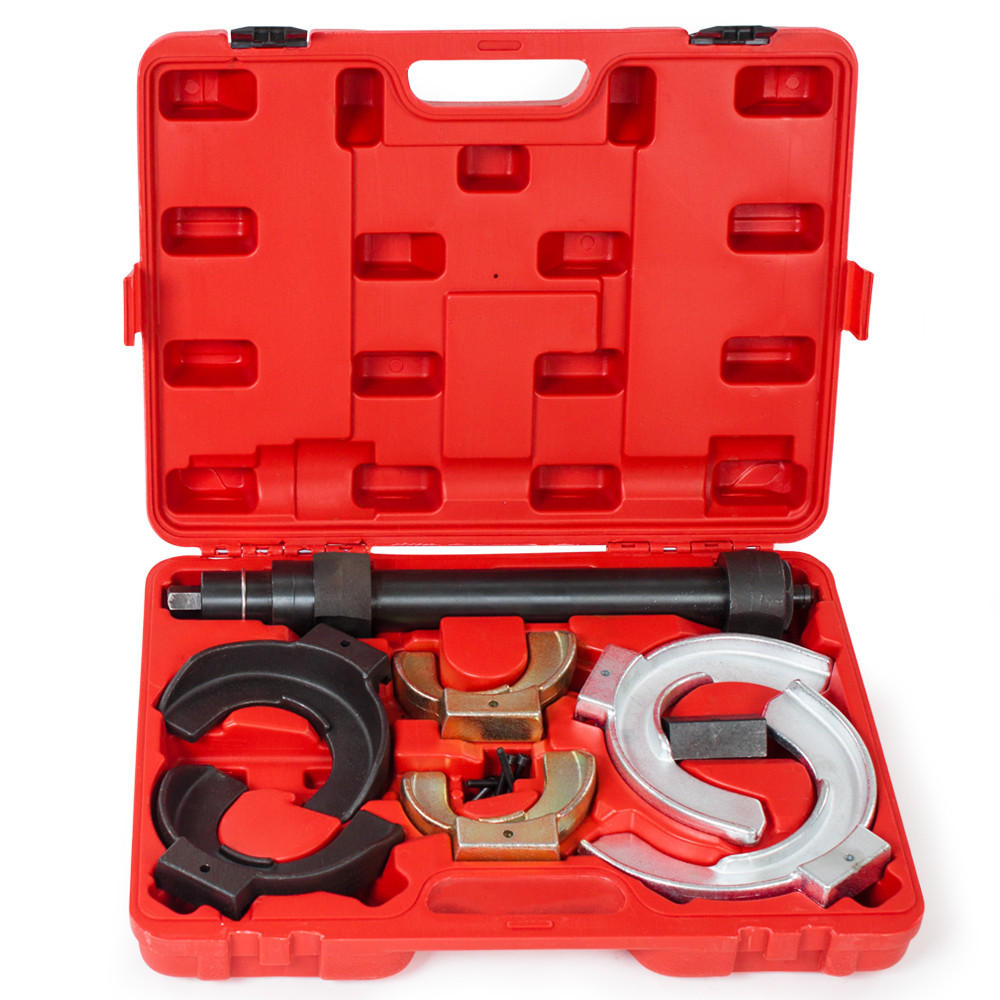 FEDERSPANNER Universal ,übersichtliche Anordnung im Kunststoffkoffer,rot - Rot, Metall (4.9/3.85/1.25cm) - tectake