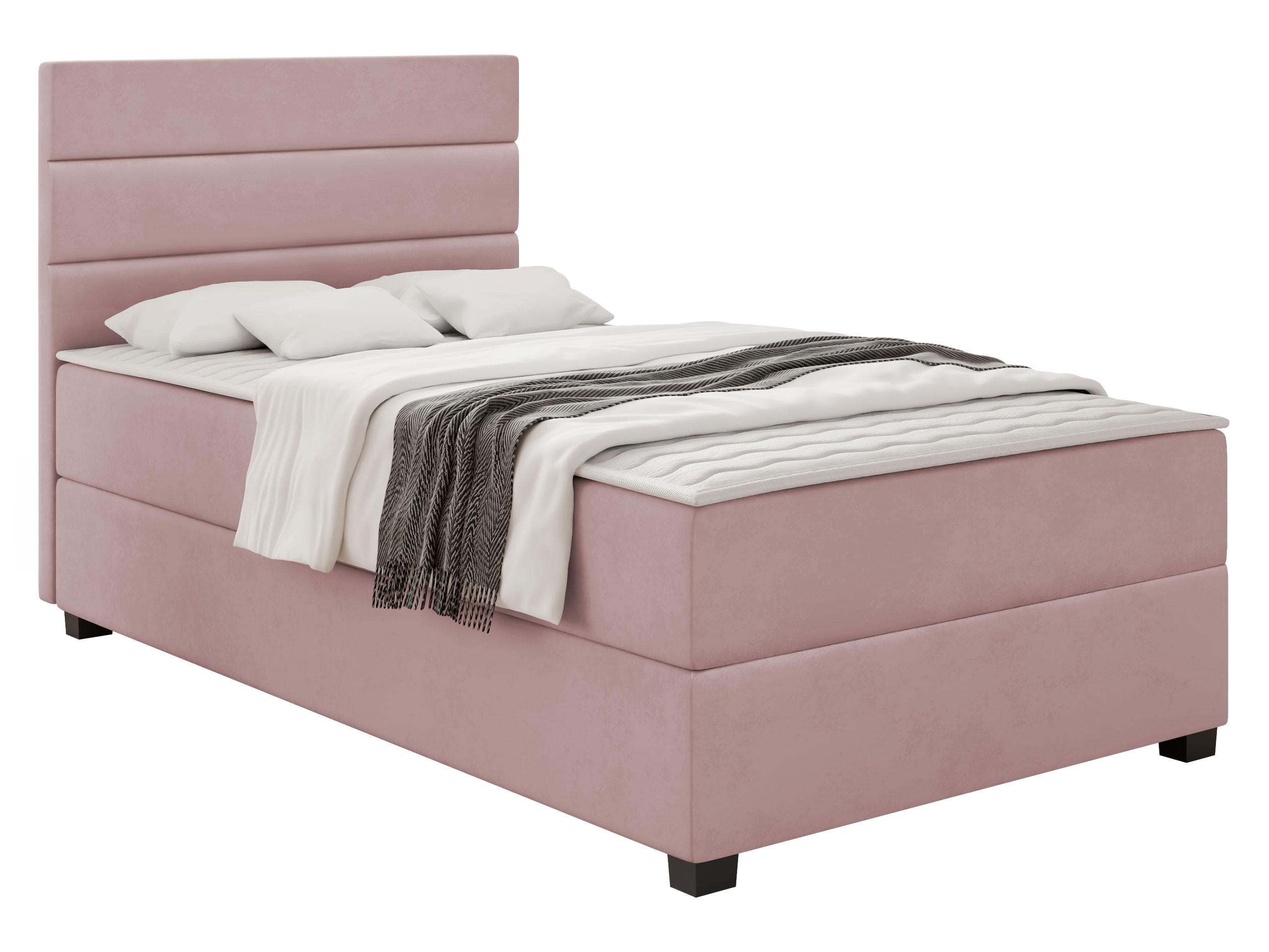 BOXBETT Elen - Schwarz/Rosa, Holz/Holzwerkstoff (120/200cm) - MIRJAN24