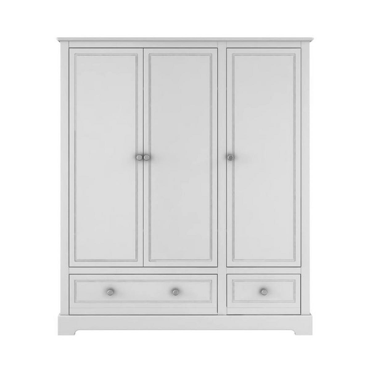 SCHRANK 3 Türen Weiß - Weiß, Holzwerkstoff (146/174/52cm) - Petits-meubles