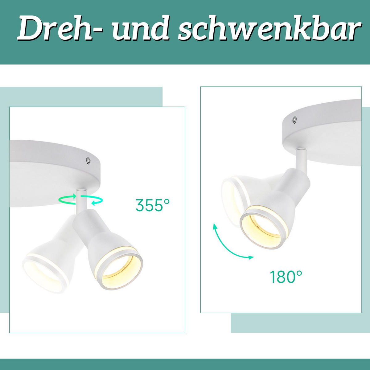 DECKENLEUCHTE Macadam 20/20/15.7cm - Weiß, Metall (20/20/15.7cm) - Nettlife