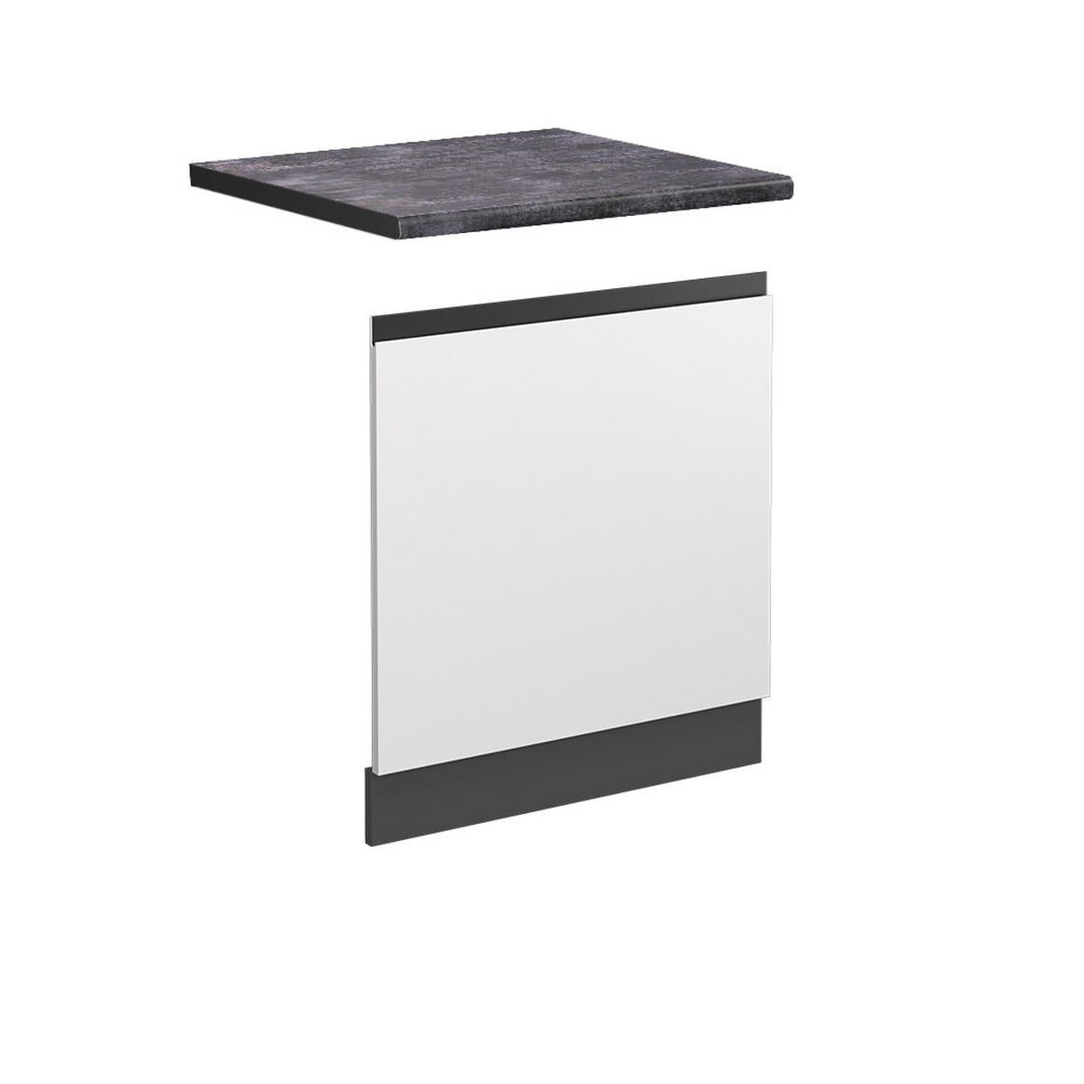 PŘEDNÍ PANEL R-Line Bílá - bílá/antracitová, kompozitní dřevo (60/57.2/1.6cm) - Vicco