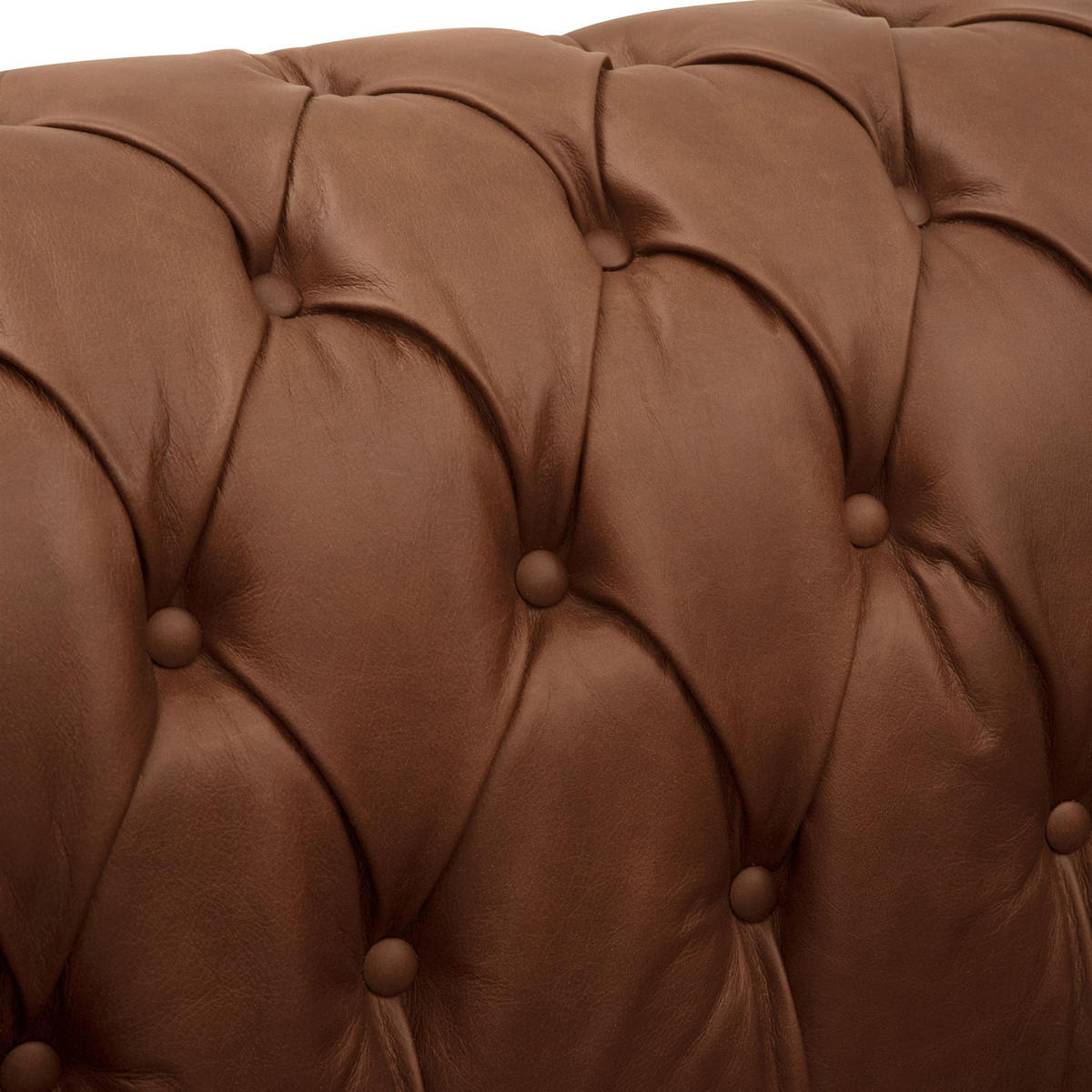 SOFAGARNITUR 3-2-1 Kath Echtleder (Antikoptik) cognac - Cognac, Leder (200/74/98cm) - 58aufmkessel